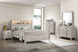 Mysen White Wash King Bed by Furniture of America at Eve Furniture