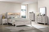 Mysen White Wash Queen Bed by Furniture of America at Eve Furniture