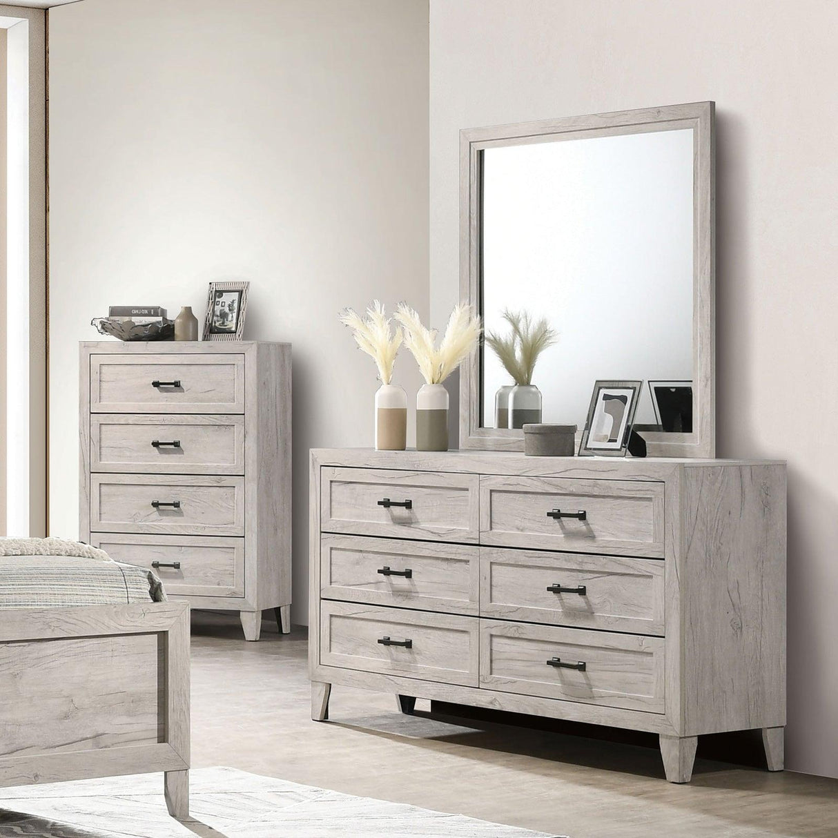 Mysen White Wash Dressser by Furniture of America at Eve Furniture