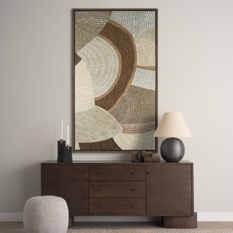 Mystic Patterns by Emma Peal Hand-Embellished Textured Framed Canvas Artwork by Mercana at Eve Furniture
