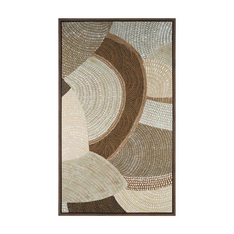Mystic Patterns by Emma Peal Hand-Embellished Textured Framed Canvas Artwork by Mercana at Eve Furniture