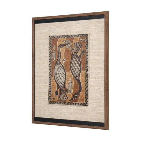 Mythical Jungle I by Mercana Studio Hand Embelished Textured Framed Artwork Matted under Glass by Mercana at Eve Furniture