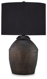 Naareman Metallic Black Table Lamp