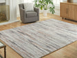 Nace Gray/Brown/White Large Rug by Ashley at Eve Furniture