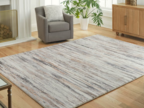 Nace Gray/Brown/White Large Rug by Ashley at Eve Furniture