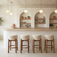 Nade Beige & Walnut Counter Stool (Set of 2) by Zuomod at Eve Furniture