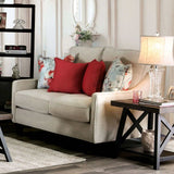 Nadene Ivory Stationary Sofa & Loveseat by Furniture of America at Eve Furniture