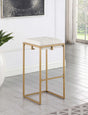 Nadia Beige/Gold Square Padded Seat Bar Stool, Set of 2 by Coaster at Eve Furniture