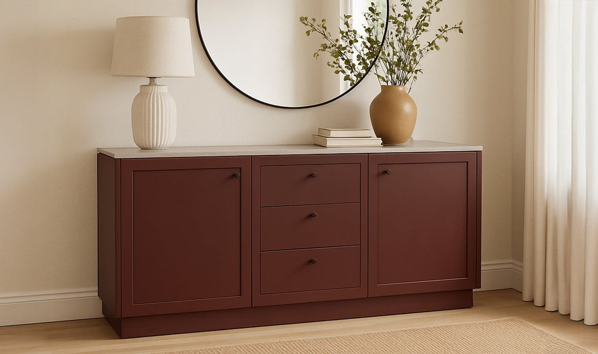 Nadine Sideboard Deep Burgundy by Moe's Home at Eve Furniture