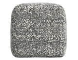 Nahara Boucle Black Woven Square Pouf