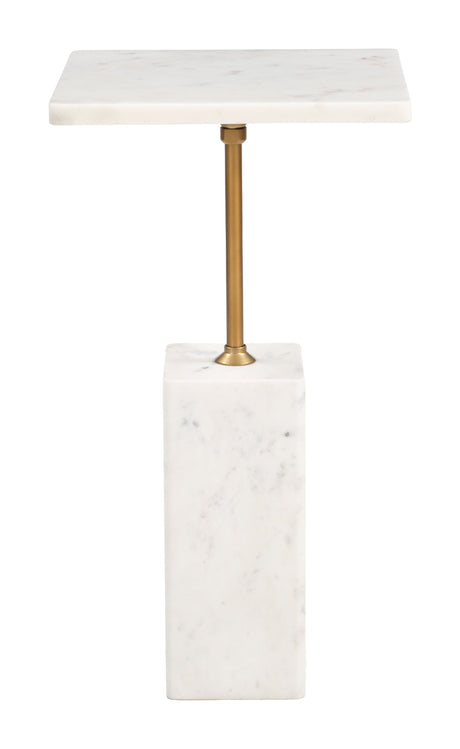 Naht White Side Table by Zuomod at Eve Furniture