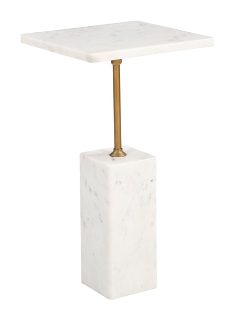 Naht White Side Table by Zuomod at Eve Furniture