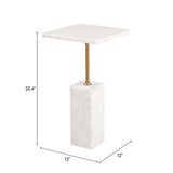 Naht White Side Table by Zuomod at Eve Furniture