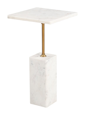 Naht White Side Table by Zuomod at Eve Furniture