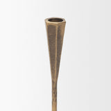 Naja Antique Brass Metal Double Taper Candle Holder by Mercana at Eve Furniture