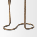 Naja Antique Brass Metal Double Taper Candle Holder by Mercana at Eve Furniture