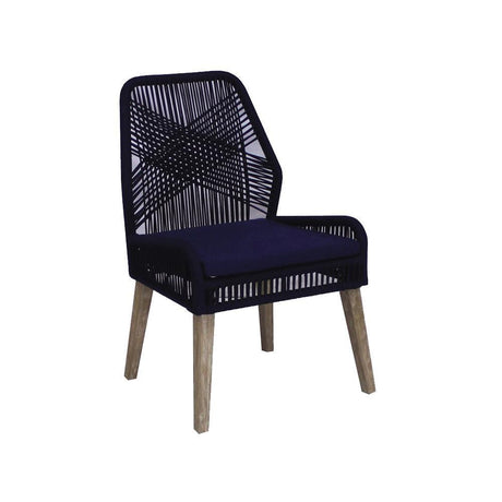 Nakia Dark Navy Woven Rope Dining Chairs, Set of 2 by Coaster at Eve Furniture