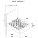 Nala Cream Upholstered Eastern King Wingback Platform Sleigh Bed by Coaster at Eve Furniture