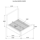 Nala Cream Upholstered Queen Wingback Platform Sleigh Bed by Coaster at Eve Furniture