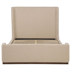 Nala Tan Eastern King Fabric Upholstered Platform Bed by Coaster at Eve Furniture