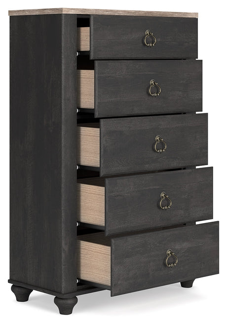 Nanforth Two-tone Chest of Drawers