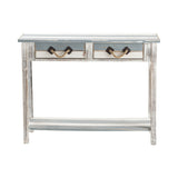 Nantucket Blue/White Console Table by Crestview at Eve Furniture