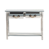 Nantucket Blue/White Console Table by Crestview at Eve Furniture