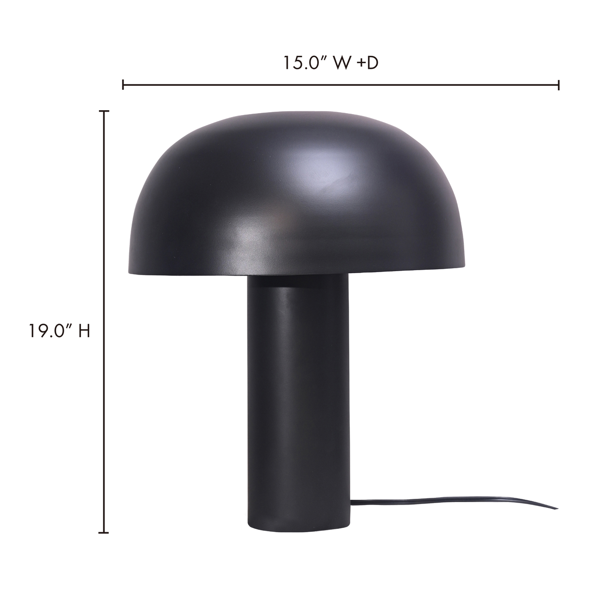 Nanu Black Table Lamp by Moe's Home at Eve Furniture