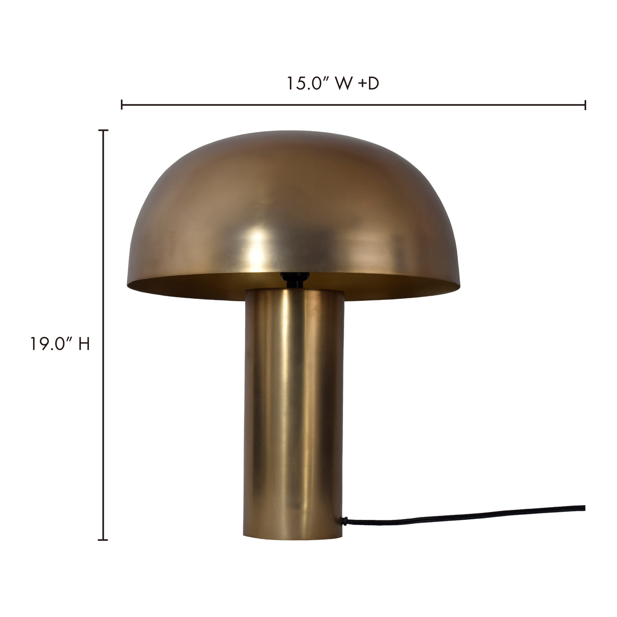 Nanu Brass Table Lamp by MOES at Eve Furniture