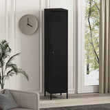 Naomi 15" Single Locker Storage Cabinet in Black by Manhattan Comfort at Eve Furniture