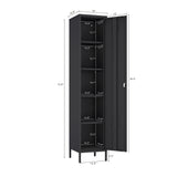 Naomi 15" Single Locker Storage Cabinet in Black by Manhattan Comfort at Eve Furniture