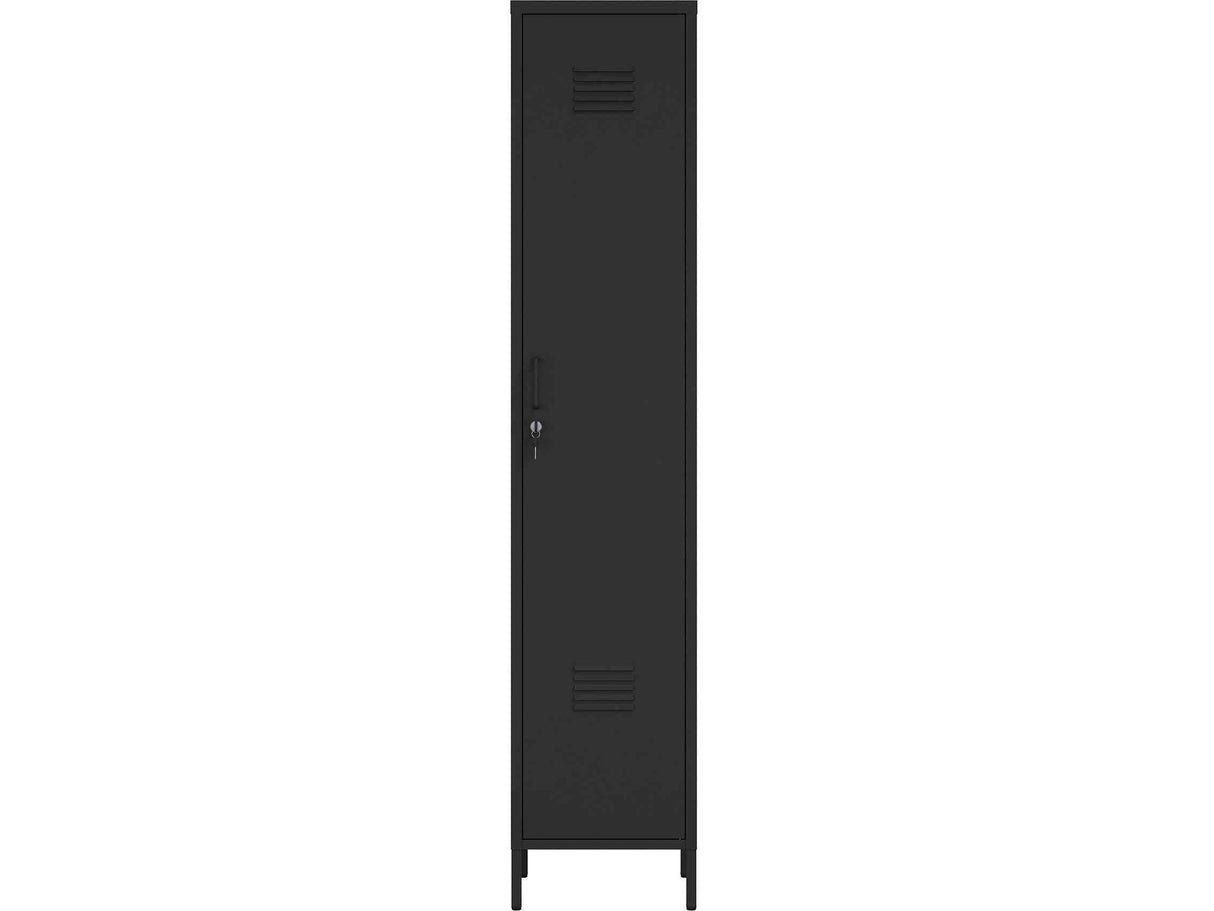 Naomi 15" Single Locker Storage Cabinet in Black by Manhattan Comfort at Eve Furniture