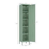 Naomi 15" Single Locker Storage Cabinet in Green by Manhattan Comfort at Eve Furniture