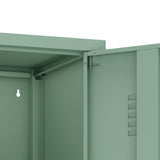 Naomi 15" Single Locker Storage Cabinet in Green by Manhattan Comfort at Eve Furniture