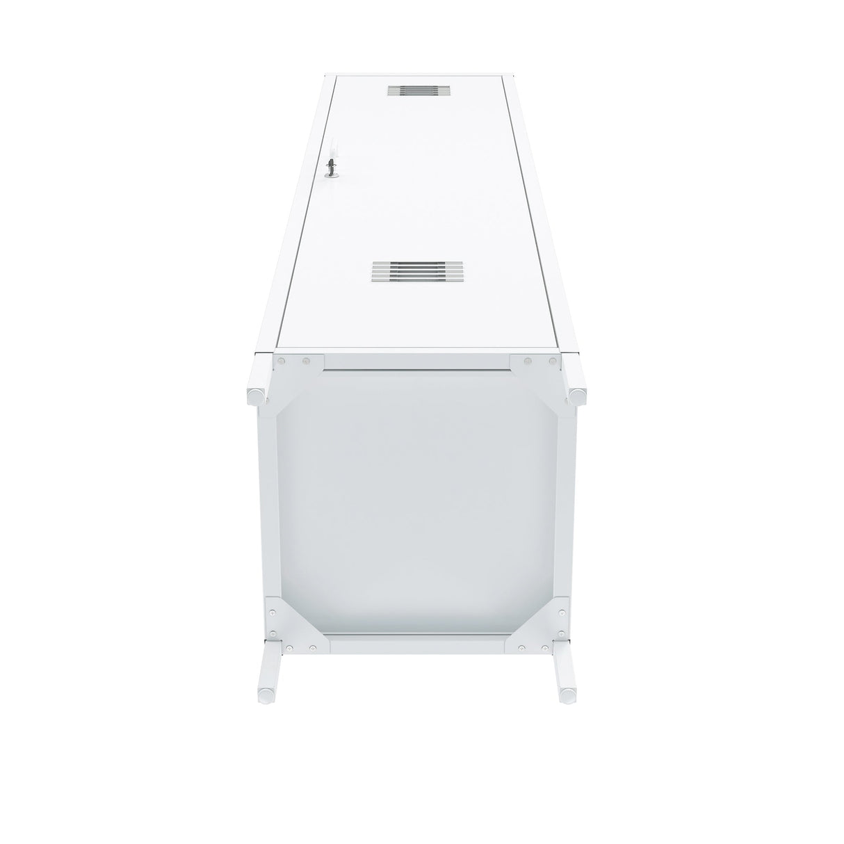 Naomi 15" Single Locker Storage Cabinet in White by Manhattan Comfort at Eve Furniture