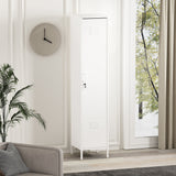 Naomi 15" Single Locker Storage Cabinet in White by Manhattan Comfort at Eve Furniture