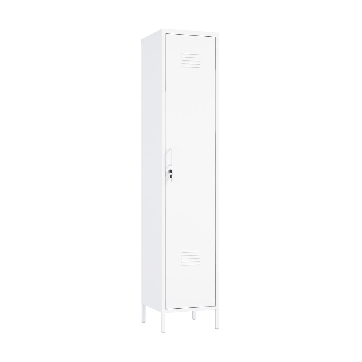 Naomi 15" Single Locker Storage Cabinet in White by Manhattan Comfort at Eve Furniture