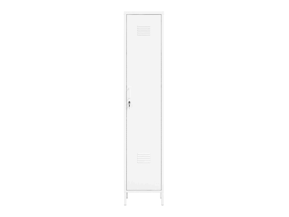 Naomi 15" Single Locker Storage Cabinet in White by Manhattan Comfort at Eve Furniture