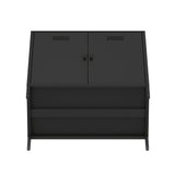 Naomi 31.5" Accent Cabinet in Black by Manhattan Comfort at Eve Furniture