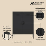 Naomi 31.5" Accent Cabinet in Black by Manhattan Comfort at Eve Furniture
