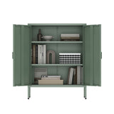Naomi 31.5" Accent Cabinet in Green by Manhattan Comfort at Eve Furniture