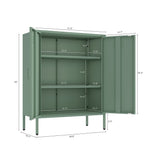 Naomi 31.5" Accent Cabinet in Green by Manhattan Comfort at Eve Furniture