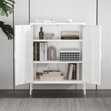 Naomi 31.5" Accent Cabinet in White by Manhattan Comfort at Eve Furniture