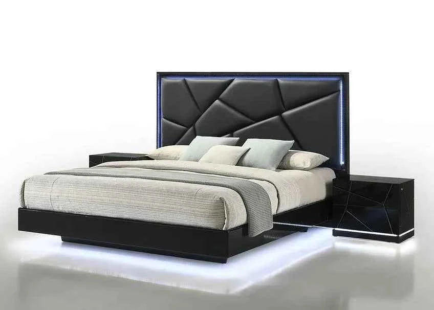 Naomi Black Italian Platform Bedroom Set by New Era Innovations at Eve Furniture