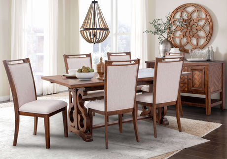 Naomi Brown Dining Room Set by Cosmos Furniture at Eve Furniture