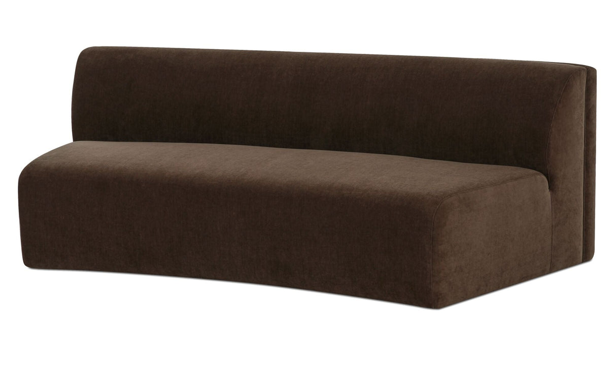 Naomi Concave Sofa Dark Brown by Moe's Home at Eve Furniture