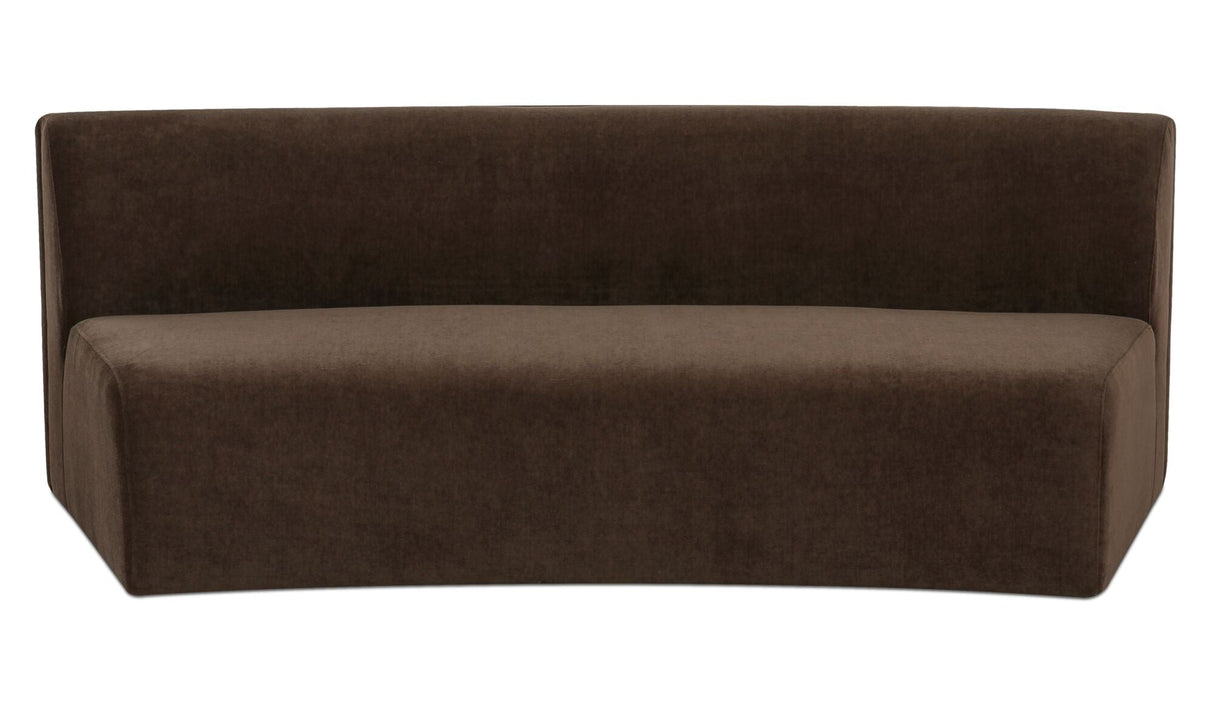 Naomi Concave Sofa Dark Brown by Moe's Home at Eve Furniture