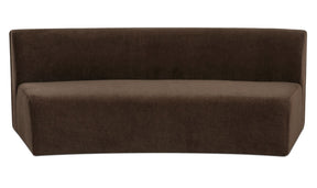 Naomi Concave Sofa Dark Brown by Moe's Home at Eve Furniture