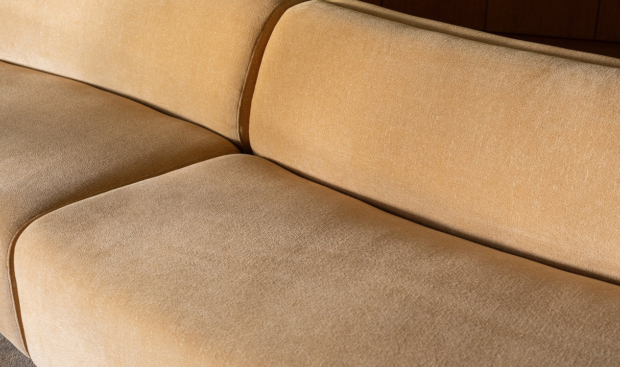 Naomi Convex Sofa Golden Yellow by Moe's Home at Eve Furniture
