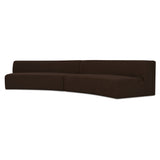 Naomi Dark Brown 2 Piece Concave Modular Sectional by MOES at Eve Furniture